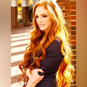 COPPER REMY HUMAN HAIR, LACE FRONT WIG